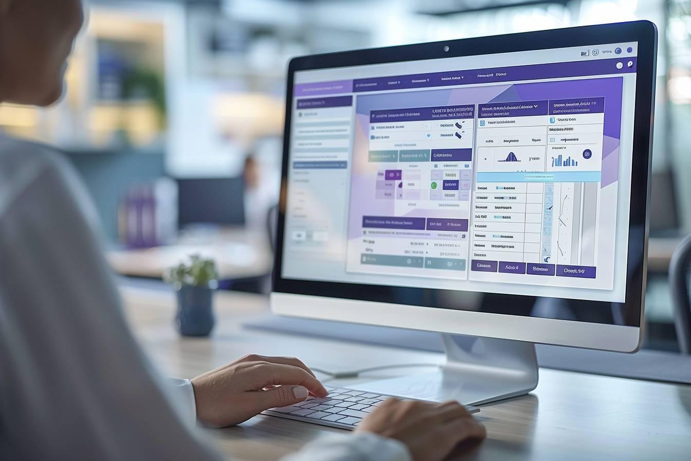 Un professionnel effectue une analyse de données sur un écran d'ordinateur.