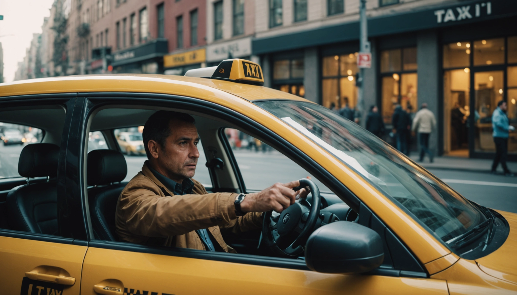 Les défis et les joies au quotidien d'un chauffeur de taxi en ville 