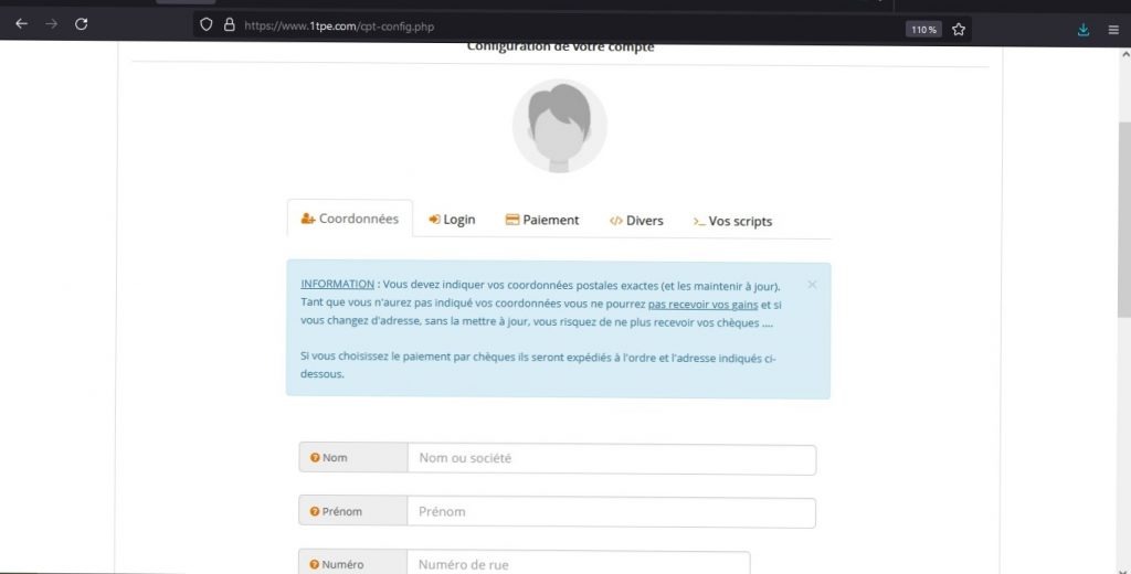 Compléter profil 1Tpe